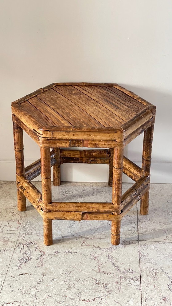 Image 1 of Vintage bamboo coffee table