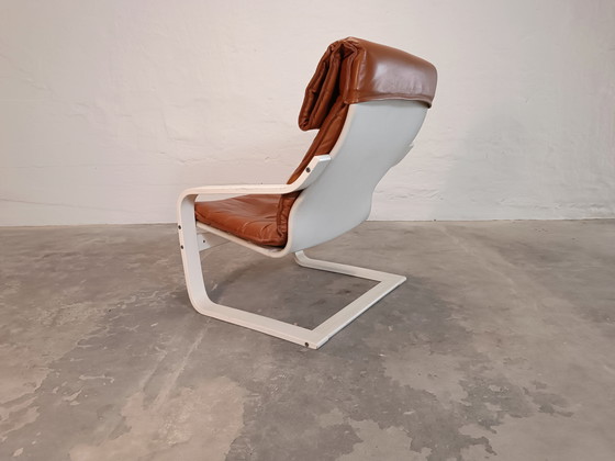 Image 1 of Noboru Nakamura cognac lederen fauteuil 