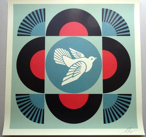 Shepard Fairey - Dove Blue - Hand-signed