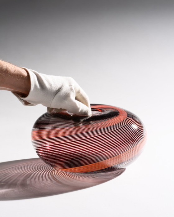 Image 1 of Rosenthal Glasstudio “Fadenglas” Vase – Mario Colelli & Hertha Bengtson · Limited Edition, Germany