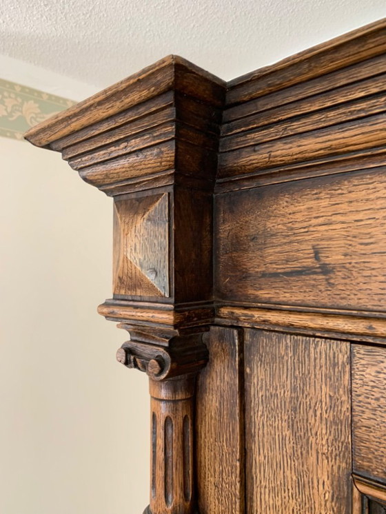 Image 1 of Antieke eiken hollandse vakmanschap kast bruin handgemaakt