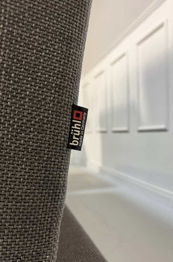 Image 1 of Brühl Moule corner sofa designer sleeping function fabric gray sofa