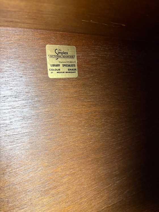 Image 1 of Mid-Century Retro Vintage Teak Stacking Bookcase by Simplex   Modular Design • Elegant Storage • British Mid-Century Craftsmansh