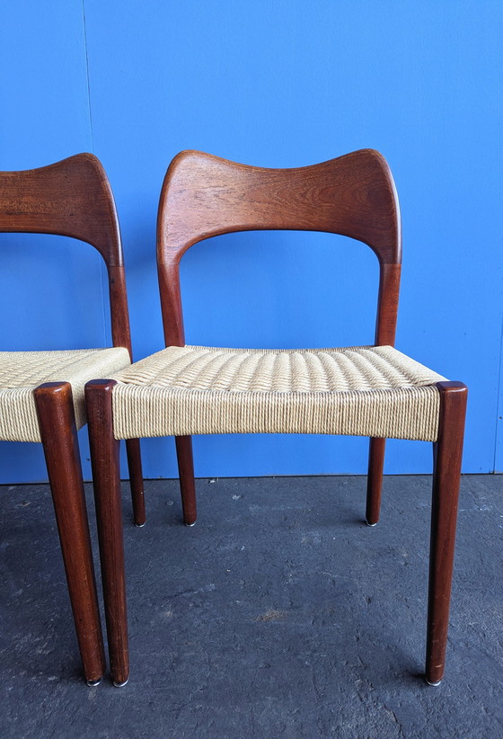 Image 1 of 4 sillas de mediados de siglo - Arne Hovmand Olsen para Mogens Kold