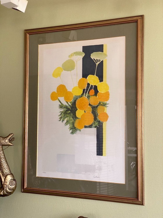 Image 1 of Painting Yellow Dahlias - Cathelin