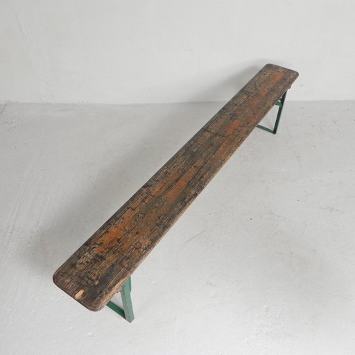 Folding bench, folding bench for terrace, 216 cm long, 1960s