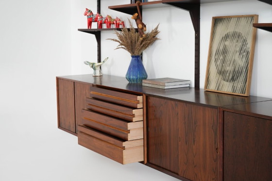 Modulaire stellingen van palissanderfineer van Poul Cadovius, Denemarken, jaren 70. – Wandkast, Mdf (photo 11 of 27)