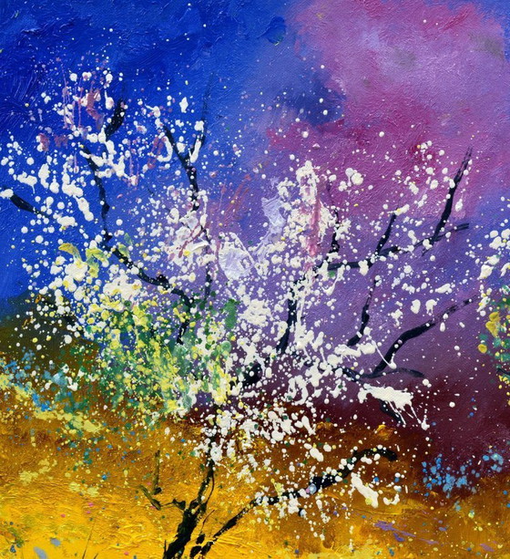 Image 1 of Two apple trees in spring