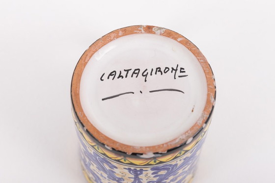 Image 1 of Italiaans aardewerk servies uit Caltagirone, jaren 80, Sicilië