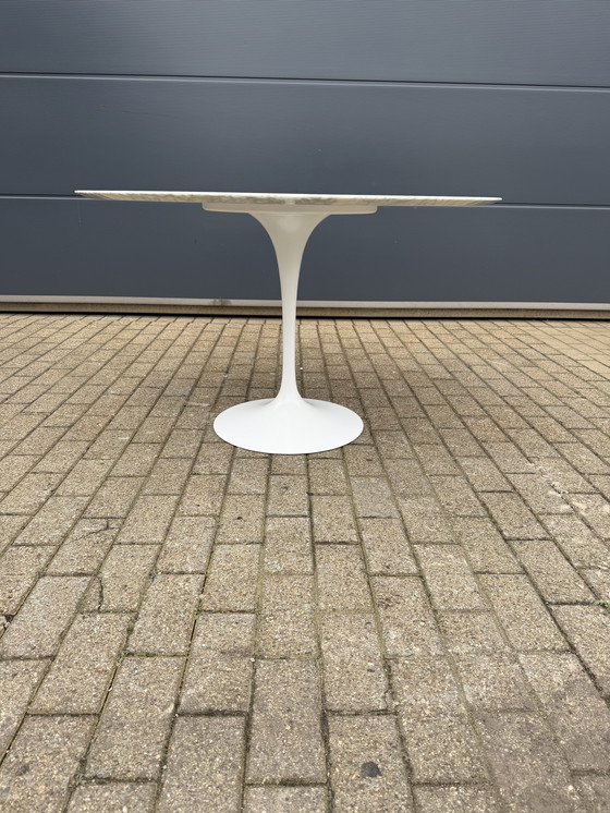Image 1 of Original marble round Knoll Tulip dining table (120cm)