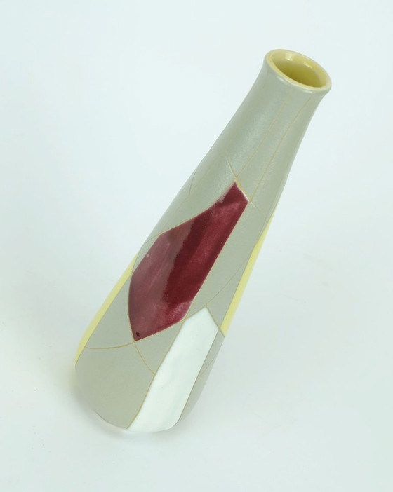 Image 1 of Vintage Jasba vaas uit het midden van de 20e eeuw, Verona-patroon, model 599 uit 1957.