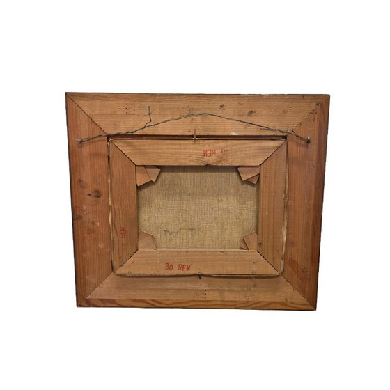 Image 1 of Vintage olieverf schilderij met Kerk VD Horst, jaren 60