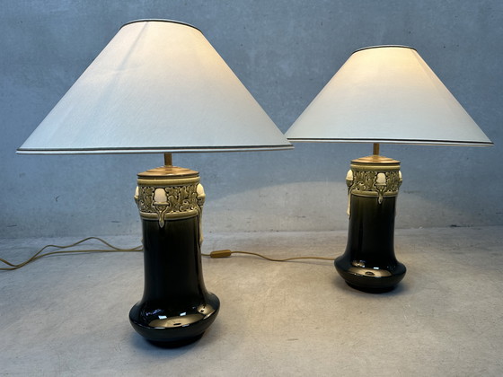 Image 1 of 2x lampade Art Nouveau (Fives-Lille) - Gustave De Bruyn