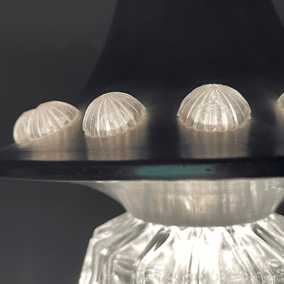 Lampe suspendue trompette en aluminium argenté, style moderne du milieu du siècle, avec diffuseur en verre (photo 11 of 15)