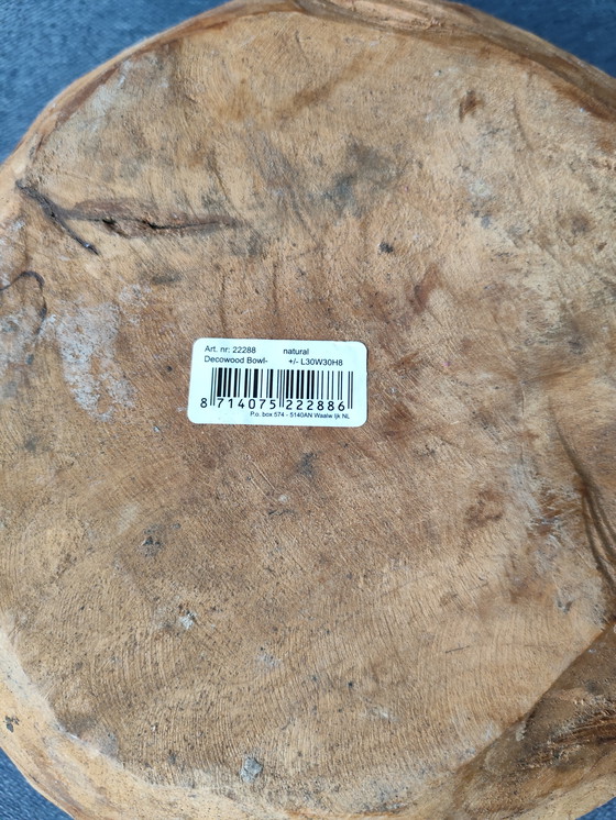 Image 1 of 🌿 Coupe en bois massif - teck, coupe en teck, décoration en bois