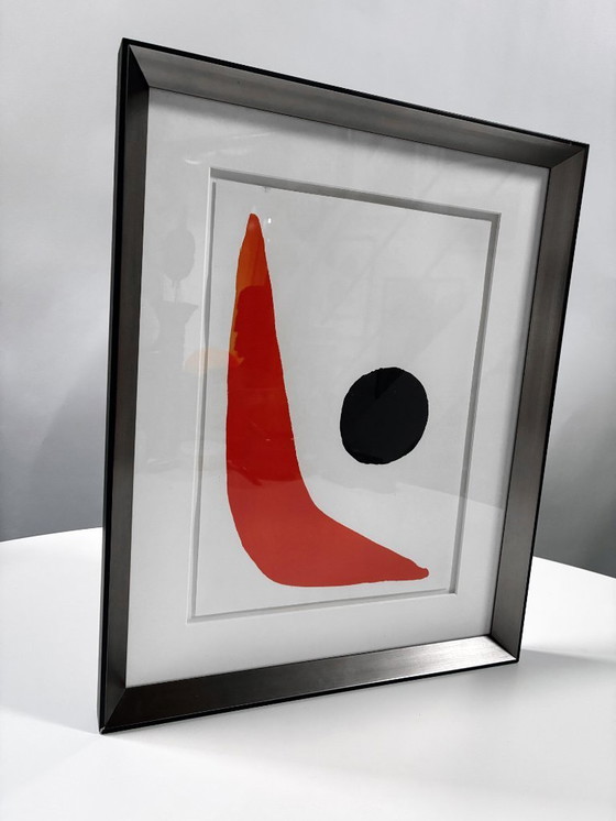 Image 1 of Original-Lithografie • Rot-schwarze Komposition • Alexander Calder • 1965