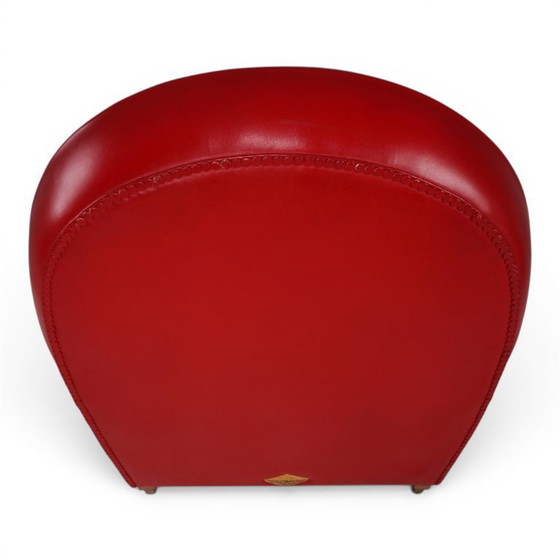 Image 1 of Poltrona Frau Vanity Fair leren fauteuil van Renzo Frau, 1990