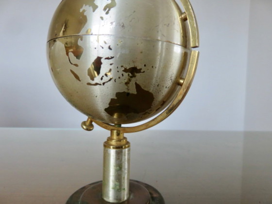 Image 1 of Globe, brass cigarette dispenser, 60s/70s