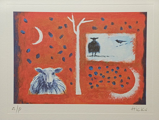 Philip Hicks Stampa Artist's Proof Firmata "Eclipse" (2018) Con Libro Mostra Firmato a Mano e Passepartout Museale