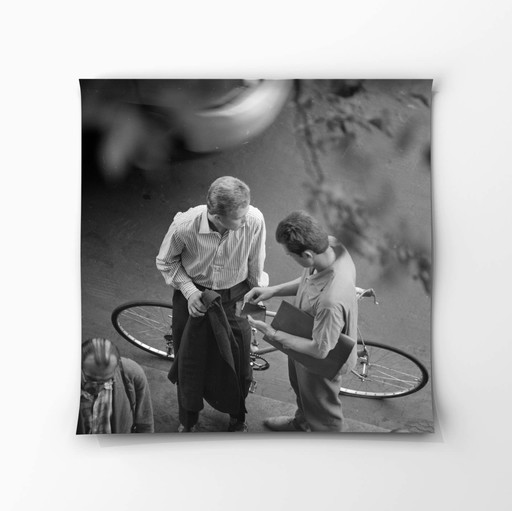 1x 2 men and a racing bicycle (1965) documentary photography