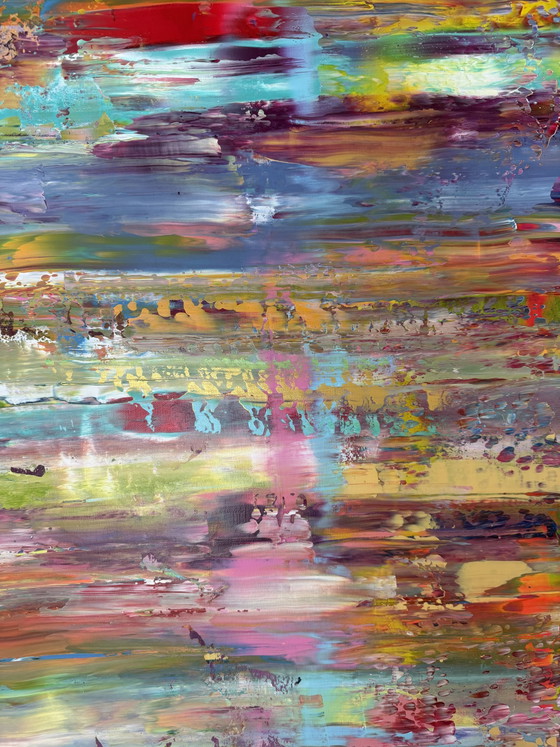 Abstract Large Colorful Handmade Painting 90x120 – Paintings & Drawings, Canvas (photo 3 of 5)