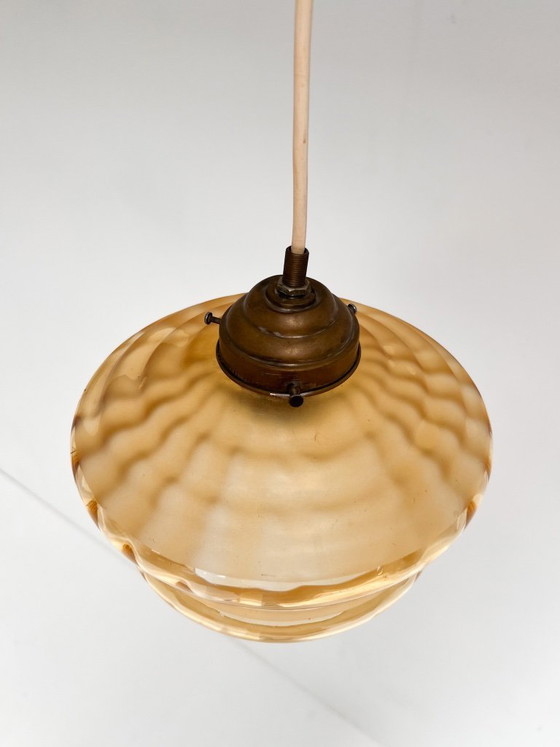 Lampada da soffitto vintage in vetro marrone, anni '60 – Lampade a sospensione, Metal (photo 6 of 8)
