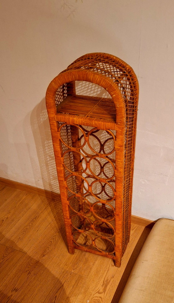 Portabottiglie Vintage Mid-Century in Rattan (per 10 bottiglie) – Wicker, Bamboo (photo 4 of 10)