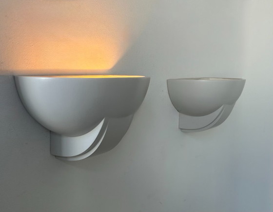 Image 1 of Paar vintage wandlampen, gips, Frankrijk 1970