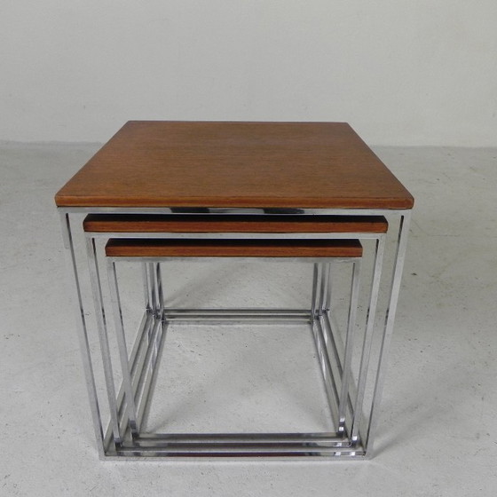 Image 1 of Set aus 3 Beistelltischen, Mini-Set, 1960er Jahre