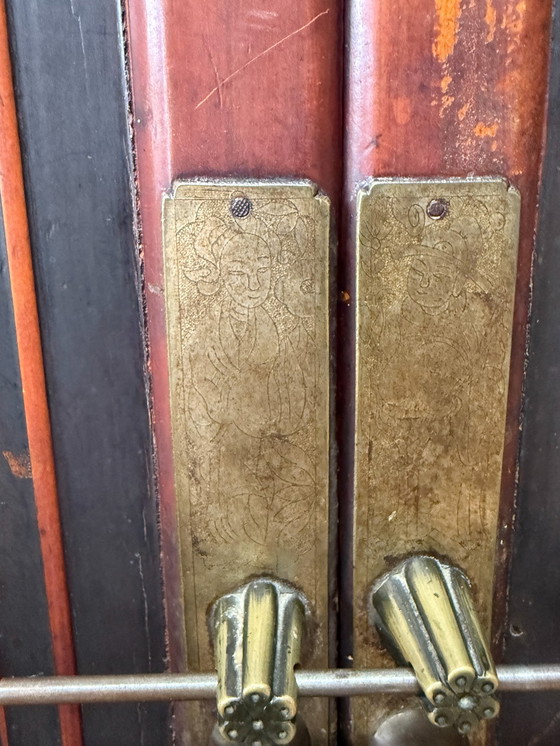 Image 1 of Chinese Cabinet with Floral Motifs – Signed Interior
