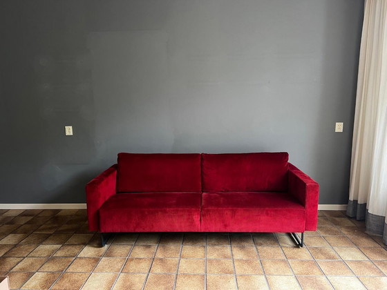 Cassina Sofa Red Corduroy – 3-5 seaters, Velvet, Metal (photo 2 of 20)