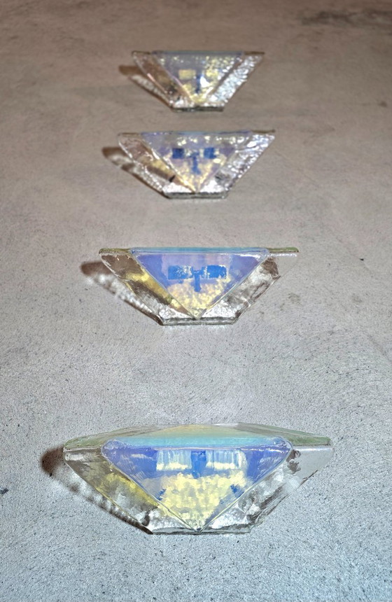Carlo Nason for A.V. Mazzega (attributed), set of 4 Murano glass wall lights, 1960/70 (photo 5 of 12)