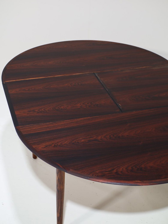 Image 1 of Ronde eettafel uitschuifbaar Skovby butterfly leaf palissander