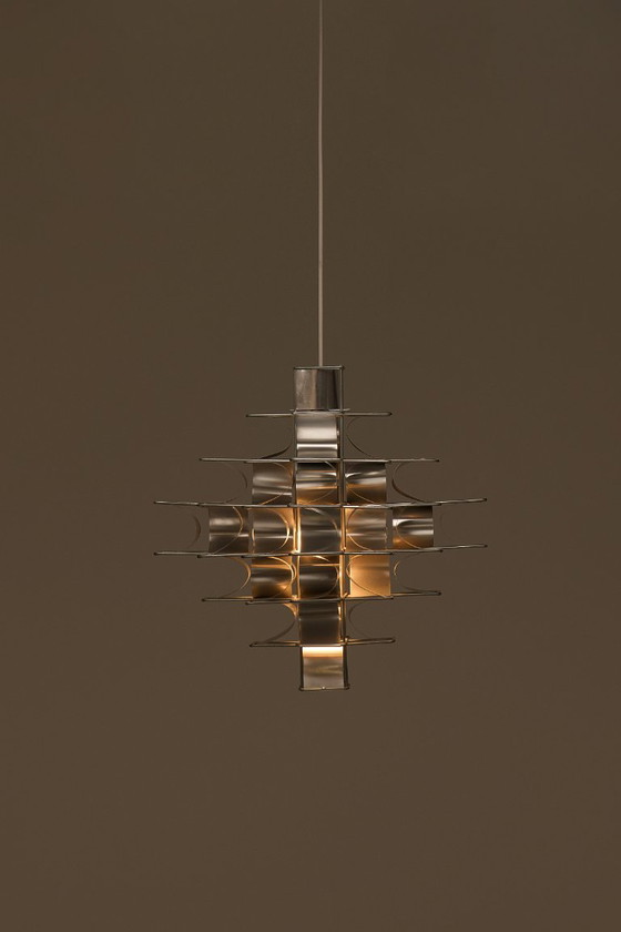 Cassiopée 7-Tier Pendant Light - Max Sauze – Pendant lamps, Aluminium (photo 3 of 13)