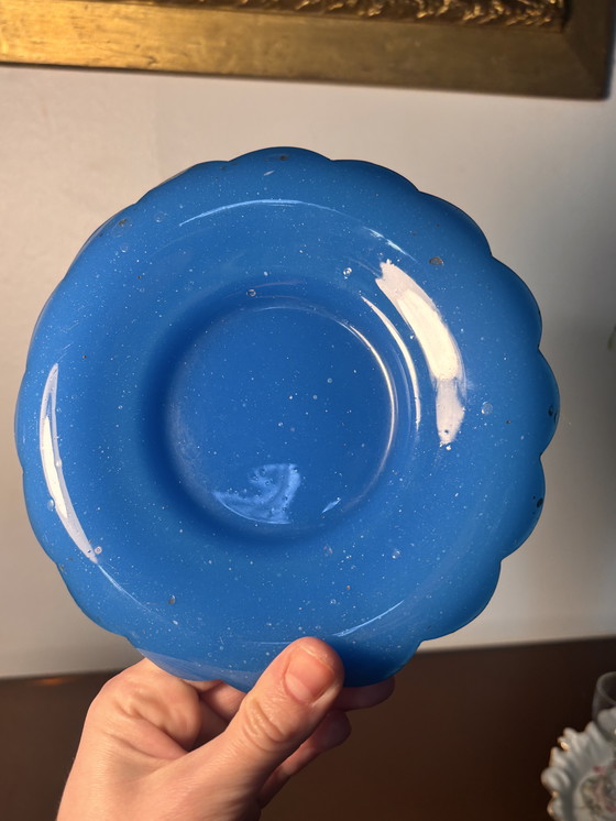 Image 1 of Blue flag carafe Opaline de Bercy