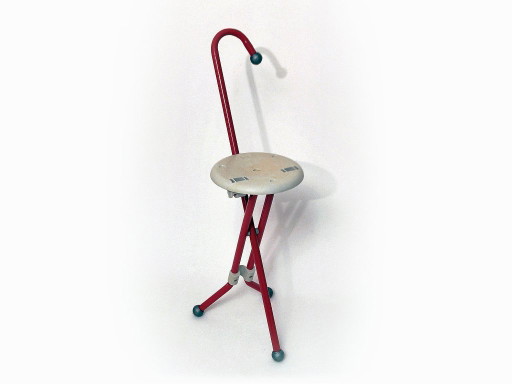 Tabouret Ivan Loss Italie – krukjes, Plastic, Metal, Vintage