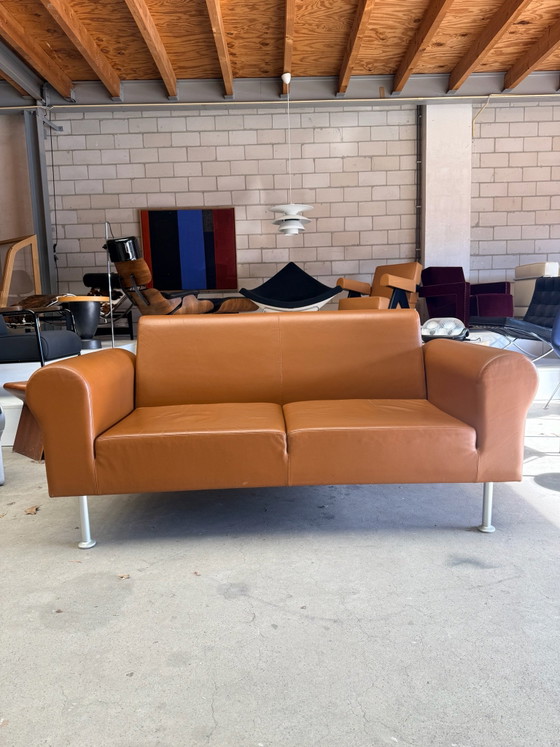 Canapé 2 places Vitra Morrison, Jasper Morrison, Cuir, Métal, Marron (photo 12 sur 14)