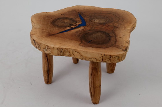 Image 1 of Salontafel van walnoothout met natuurlijke randen, handgemaakt, Logniture