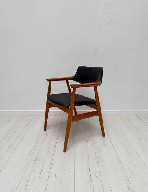 Jaren 60 Deense midden-eeuwse teakhouten fauteuil GM11 van Svend Åge Eriksen voor Glostrup Møbelfabrik