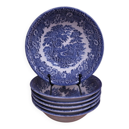 6 Vintage Schalen EIT England - Staffordshire / Wedgwood Stil