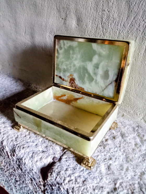 Boîte À Bijoux En Onyx Années 60 Italie Vintage – Objets déco, Stone (photo 8 of 11)