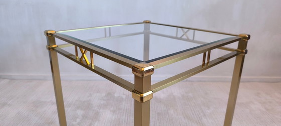 Image 1 of ✨ Prachtige vierkante gouden salontafel uit de Orsenigo Italy ‘Art Deco’-collectie ✨