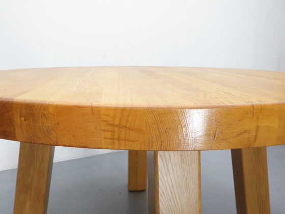 Image 1 of Solid oak dining table | Brutalist | Round