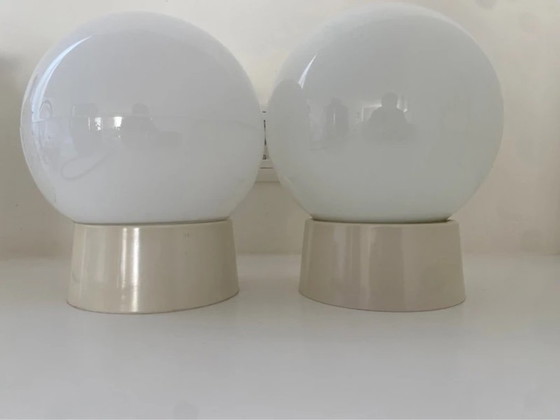 Plafoniere Vintage Corodex - Lampade da parete - Lampade a sfera – Anni '70/'80 Retro - Set di 2 – Plastic (photo 4 of 7)