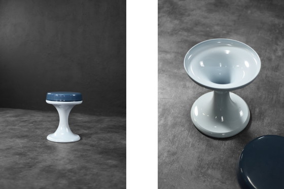 Image 1 of Vintage Space Age Plastic Stool from Emsa, West Germany, 1960s