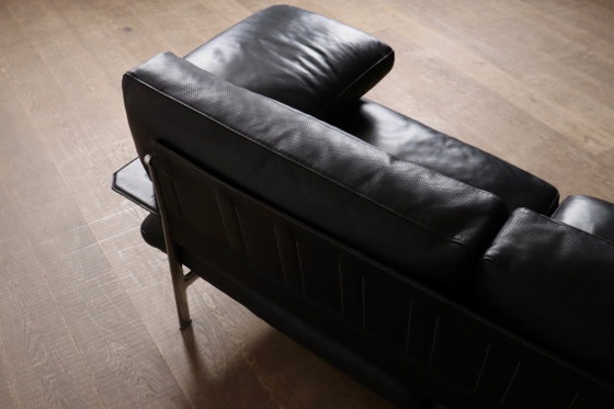 Divano tre posti Diesis in pelle nera di Antonio Citterio per B&B Italia, anni '70 – Divani 3 posti, Leather (photo 4 of 16)