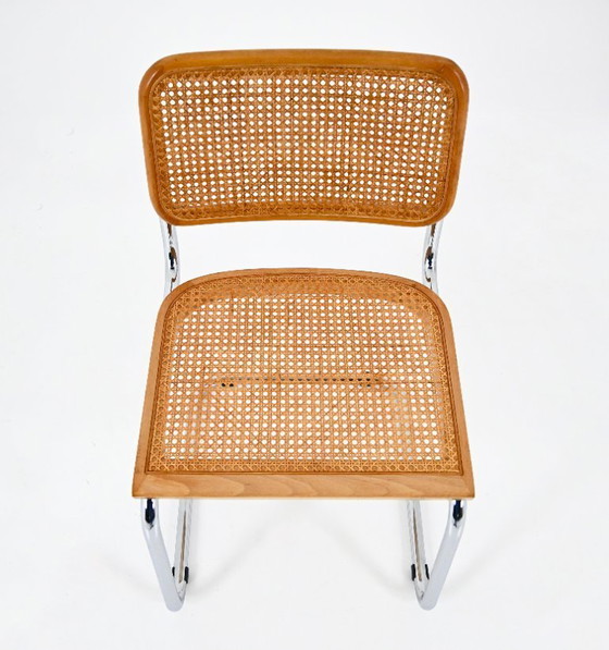 Image 1 of Eetkamerstoelen Stijl B32 van Marcel Breuer, Set van 4