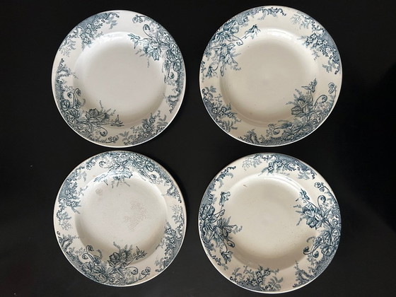 Image 1 of 13 Louis Graves Terre de Fer Cyclamen Soup Plates