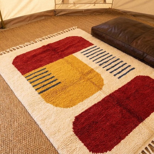 Alfombra bereber hecha a mano de 250 cm x 150 cm.