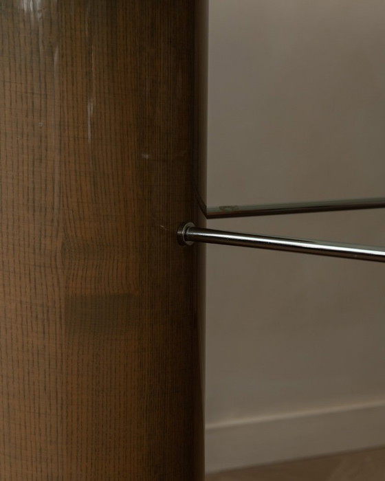 Image 1 of Vintage Saporiti Italia Dining Table – Enamel Column Base –  Postmodern 1980s